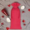 Cotton pouches 16 x 37 cm - red Women's Day
