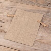 Natural pure linen pouches 15 x 20 cm Pouches with quick and easy closure