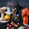 Nonwoven bags, sized 22 x 32 cm, printed with Halloween text Printed organza bags