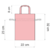 Nonwoven bags, sized 22 x 32 cm, printed with Halloween text Application