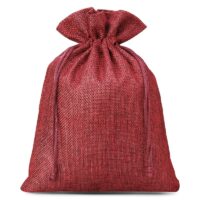 Burlap bag 15 cm x 20 cm - burgundy Burgundy bags