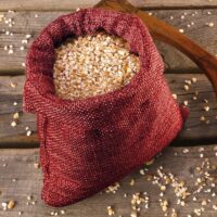 Burlap bag 15 cm x 20 cm - burgundy Medium bags 15x20 cm