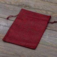 Burlap bag 15 cm x 20 cm - burgundy For children