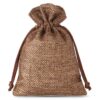 Burlap bag 15 cm x 20 cm - dark natural Brown bags