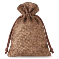 Burlap bag 15 cm x 20 cm - dark natural Brown bags