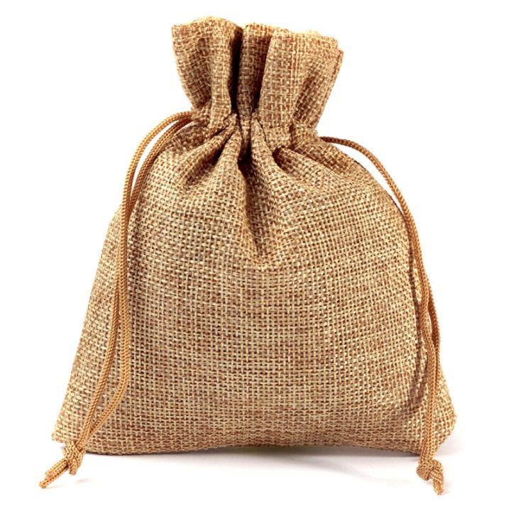 Burlap bag 15 cm x 20 cm - light brown Interior decoration