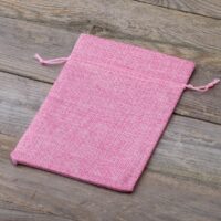 Burlap bag 15 cm x 20 cm - light pink On the move