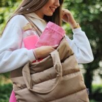 Burlap bag 15 cm x 20 cm - light pink Garden and domestic plants