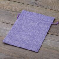 Burlap bag 18 cm x 24 cm - light purple Interior decoration