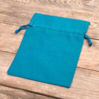 Cotton pouches 15 x 20 cm - turquoise Interior decoration