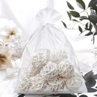 Organza bags 35 x 50 cm - white Large bags 35x50 cm