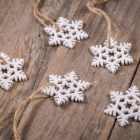 Wooden stars 4,5 x 5 cm - white Home