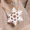 Wooden stars 4,5 x 5 cm - white Cosmetics