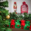 Advent calendar jute bags, sized 12 x 15 cm - green and red + red and green numbers Occasional bags