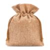 Burlap bag 10 cm x 13 cm - light brown Brown bags