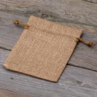 Burlap bag 10 cm x 13 cm - light brown Halloween