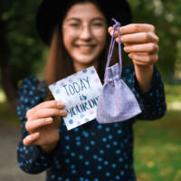 Burlap bag 10 cm x 13 cm - light purple Small bags