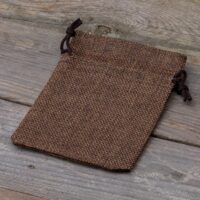 Burlap bag 10 x 13 cm - dark natural Zero waste