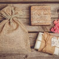 Burlap bag 12 cm x 15 cm - natural Burlap bags / Jute bags