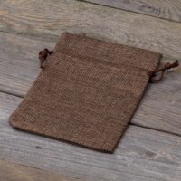 Burlap bag 12 x 15 cm - dark natural Burlap bags / Jute bags