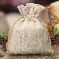 Burlap bag 12 x 15 cm - light natural Lavender and scented dried filling