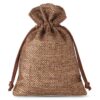Burlap bag 13 x 18 cm - dark natural Brown bags