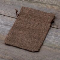 Burlap bag 13 x 18 cm - dark natural For children