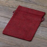 Burlap bag 18 cm x 24 cm - burgundy For children