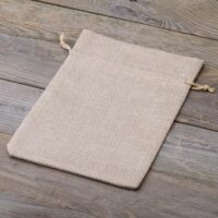 Burlap bag 18 x 24 cm - light natural Interior decoration