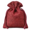 Burlap bag 8 cm x 10 cm - burgundy Burgundy bags