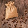 Burlap bag 8 cm x 10 cm - light brown Small bags