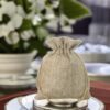 Burlap bag 9 cm x 12 cm - natural Dark natural bags