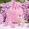 Burlap bags 13 x 18 cm - light pink Medium bags 13x18 cm