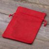 Burlap bags 13 x 18 cm - red Christmas bag