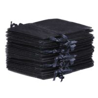 Organza bags 7 x 9 cm - black Halloween