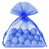 Organza bags 7 x 9 cm - blue Small bags 7x9 cm