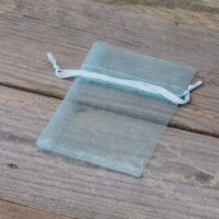 Organza bags 7 x 9 cm - light blue Baby Shower