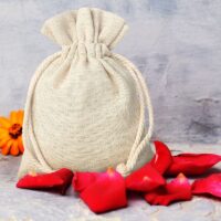 Pouches like linen 12 x 15 cm - natural Small bags 12x15 cm