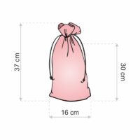 Pouch like linen 16 x 37 cm - natural Valentine's Day