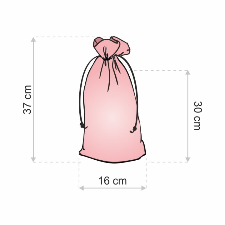 Pouch like linen 16 x 37 cm - natural Valentine's Day