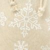 Bag like linen with printing 30 x 40 cm - natural / snow Printed organza bags