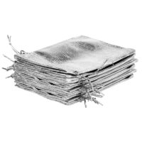 Metallic bags 8 x 10 cm - silver Christmas bag