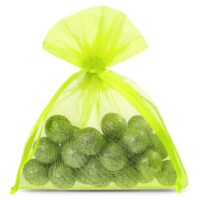 Organza bags 10 x 13 cm - neon green Green bags