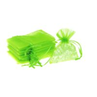 Organza bags 10 x 13 cm - neon green Table decoration