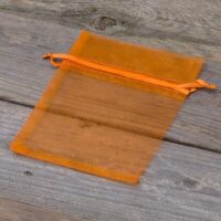 Organza bags 10 x 13 cm - orange Valentine's Day