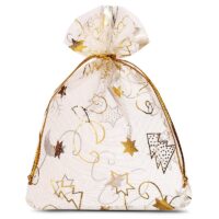 Organza bags 10 x 13 cm - Christmas / 8 Christmas bag