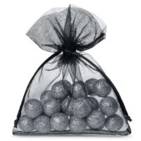 Organza bags 11 x 14 cm - black Small bags 11x14 cm