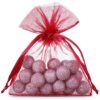 Organza bags 11 x 14 cm - burgundy Small bags 11x14 cm