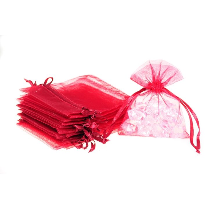 Organza bags 11 x 14 cm - burgundy Organza bags