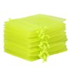Organza bags 11 x 14 cm - neon green Green bags